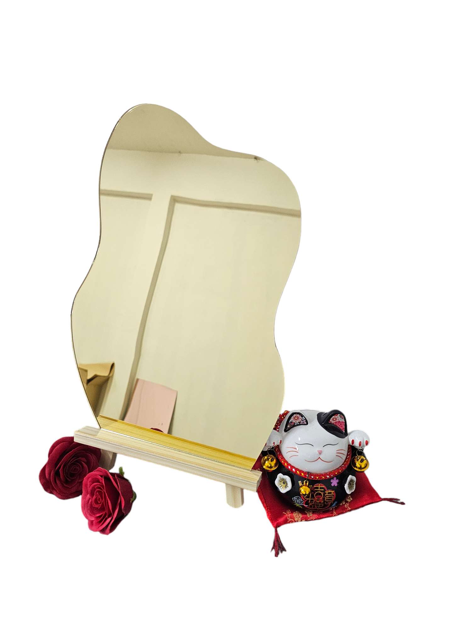Cloud Shape Table Top Acrylic Mirror Board 25cm(W)  X 35cm (H) X 3mm (Thickness) (Not Included Stand)