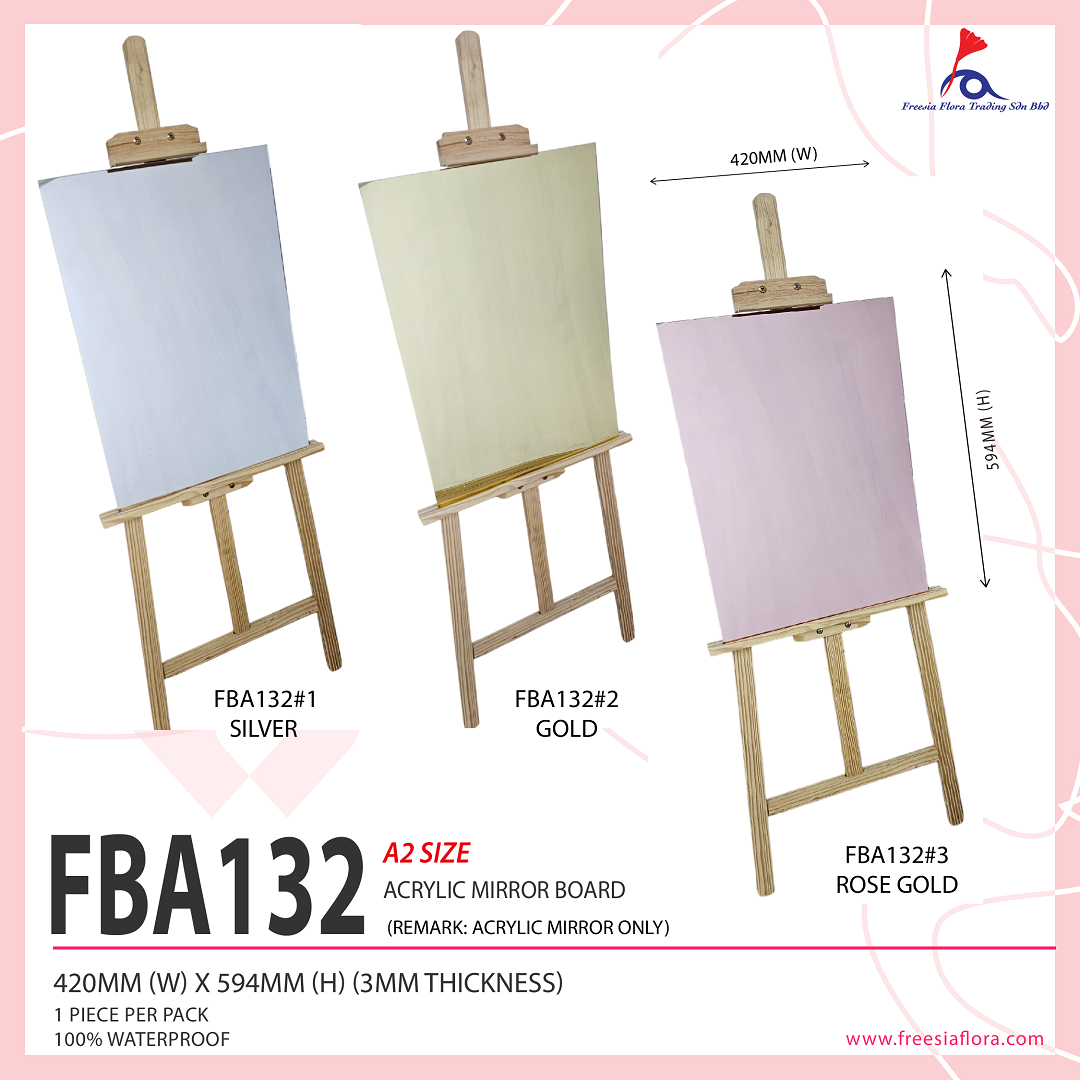 A2 Size Rectangle Shape Acrylic Mirror Board (Mirror Only)