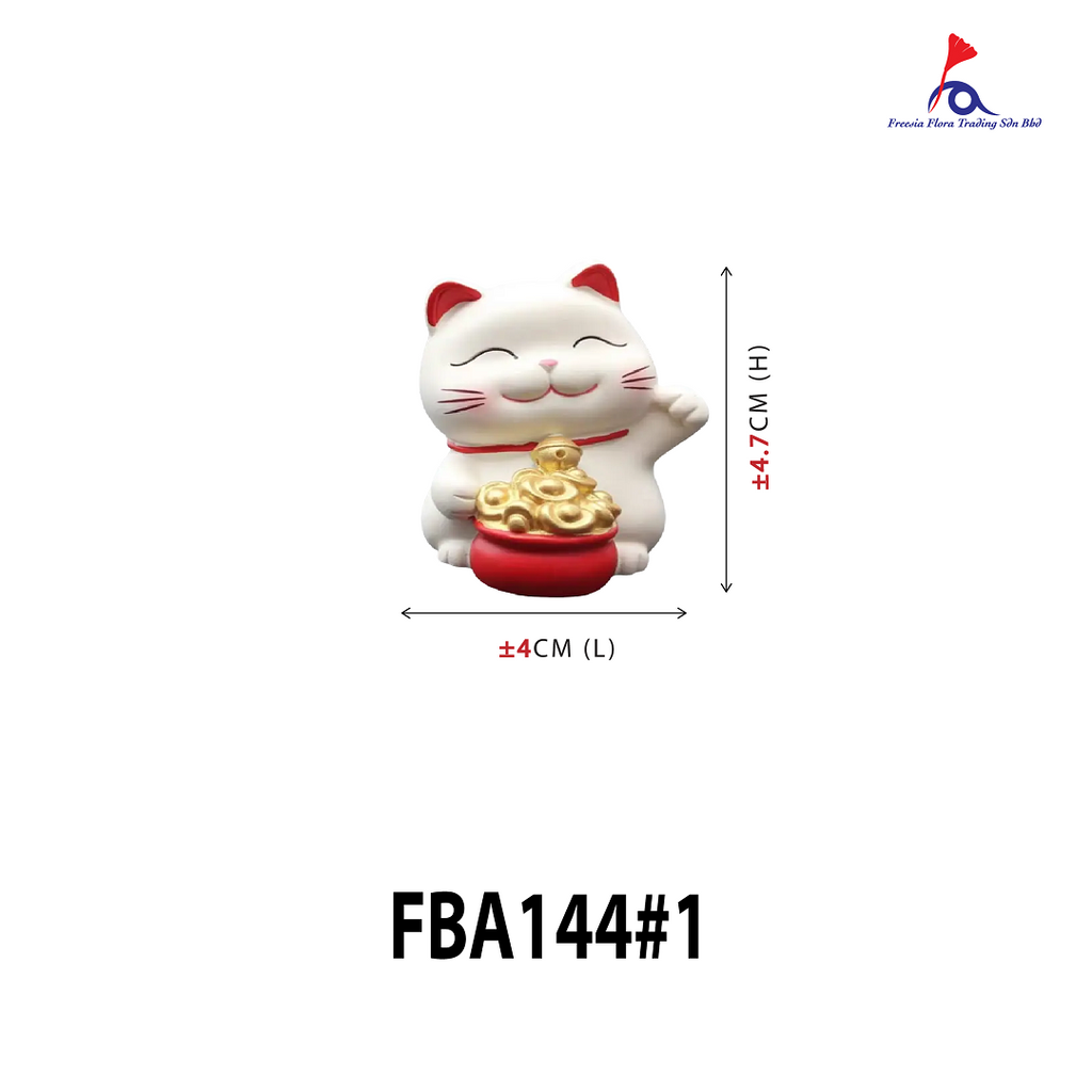 2“ Mini Lucky Cat 《元宝-招财猫》