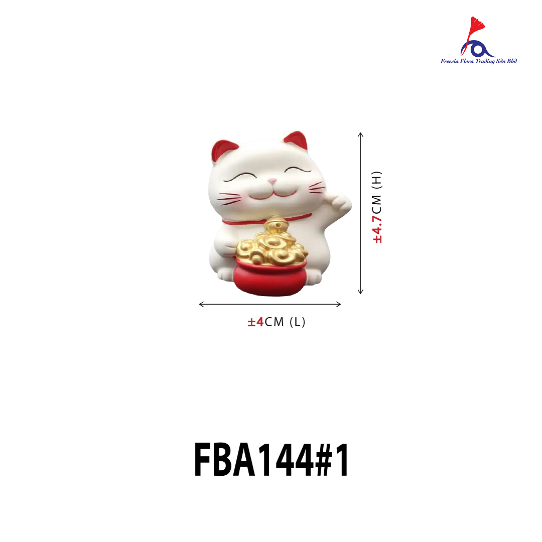 2“ Mini Lucky Cat 《元宝-招财猫》