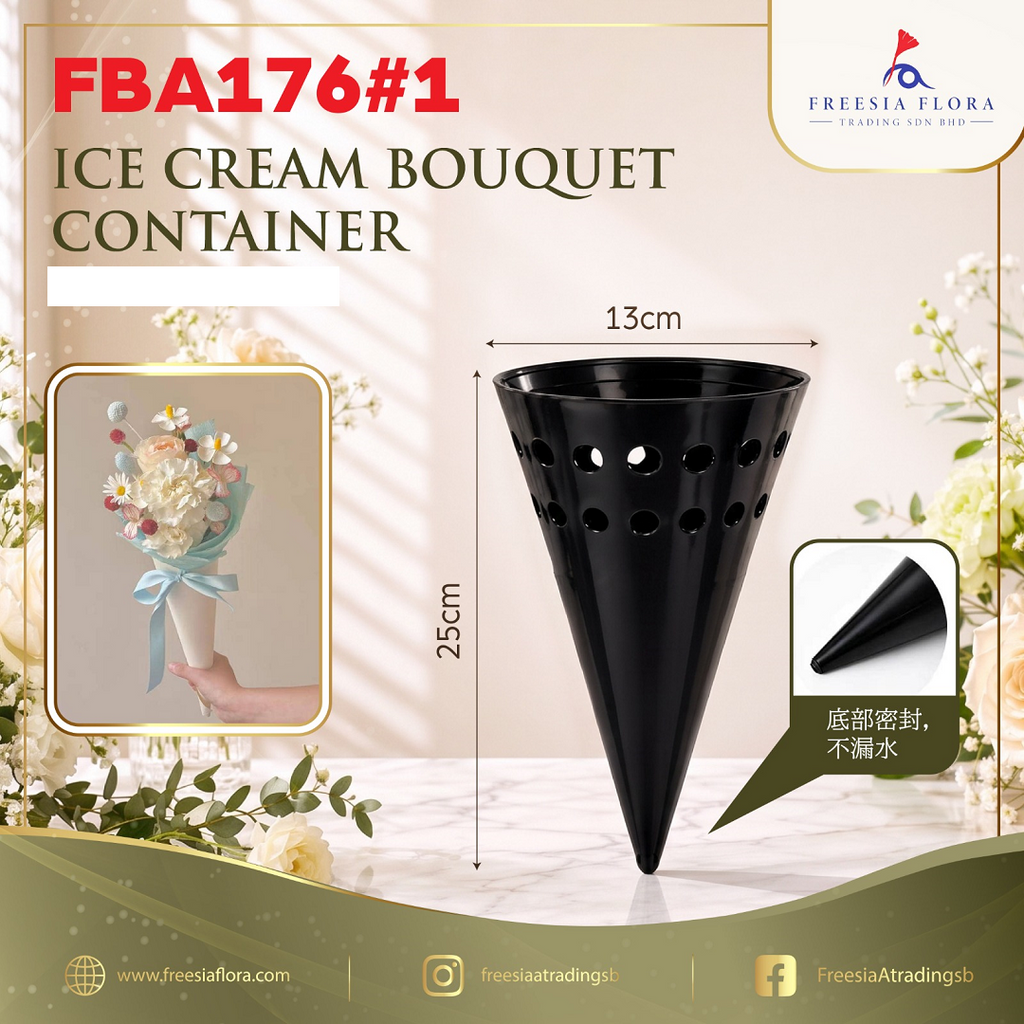 FBA176#1 Ice Cream Bouquet Container