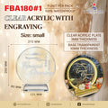 FBA180 CLEAR ACRYLIC WITH ENGRAVING