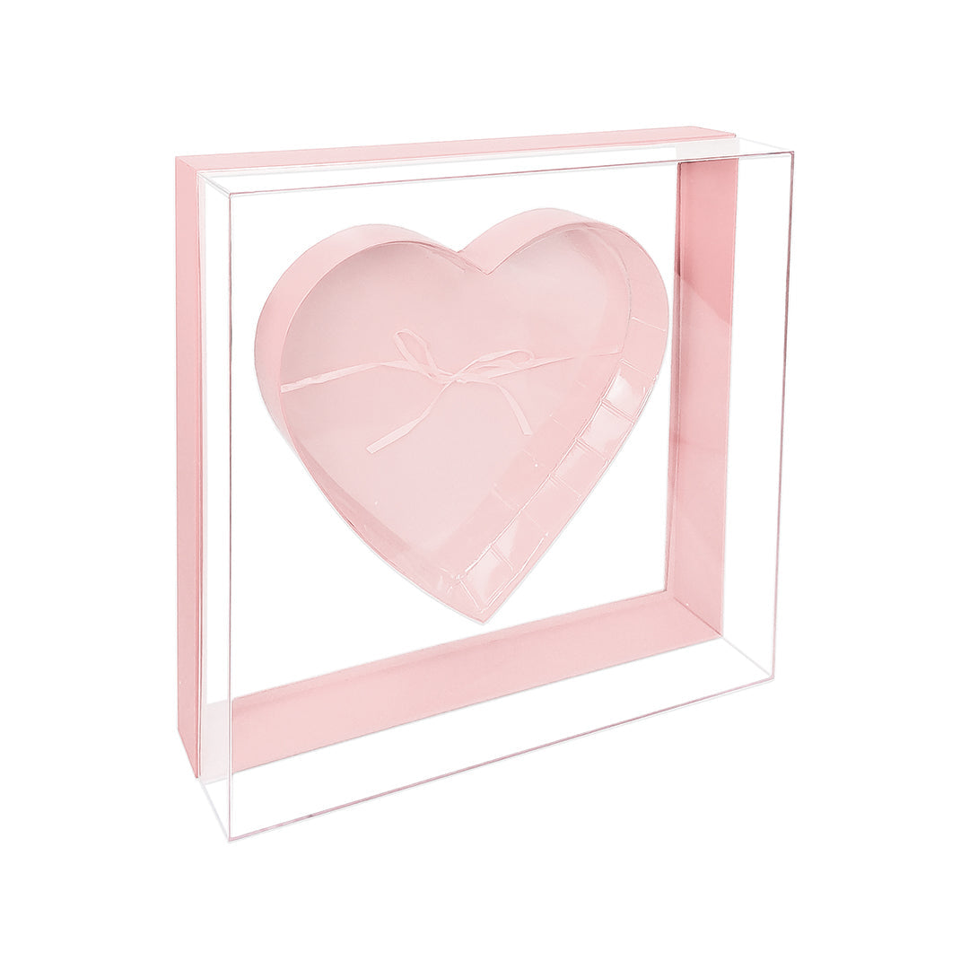 FBB060 ACRYLIC LOVE FLOWER BOX - Freesia