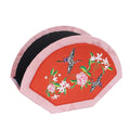 FBB100 Fan Style Embroidered Brocade Box 扇形刺绣锦盒