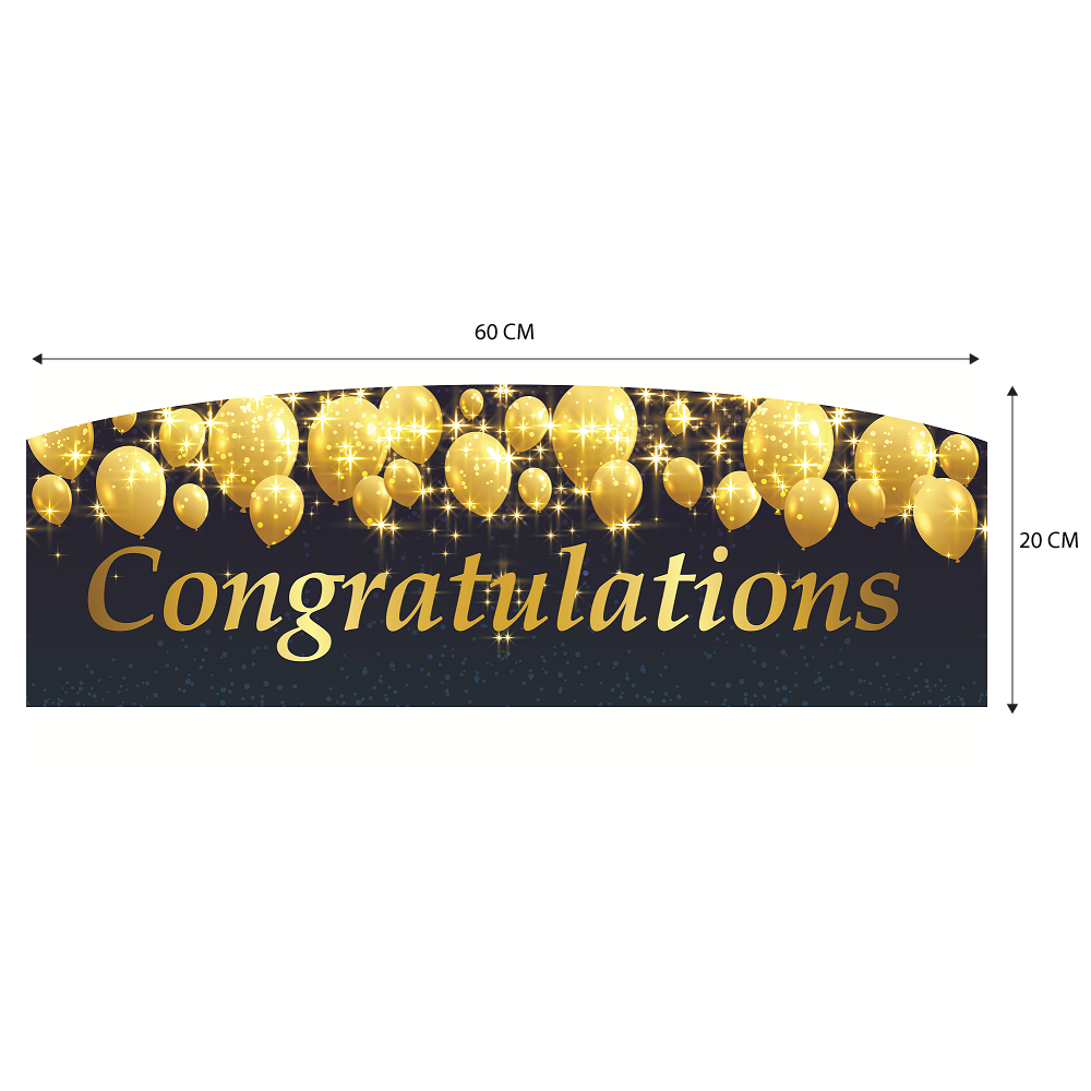 FBD ( LARGE ) Rectangle / Oval Shape - FBD023 Congratulations - Freesia