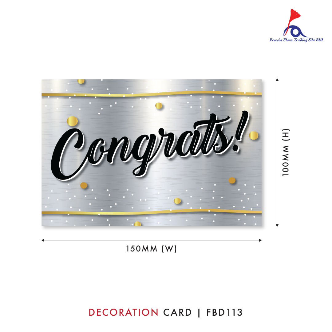 FBD ( Small ) - FBD113 Congratulations - Freesia