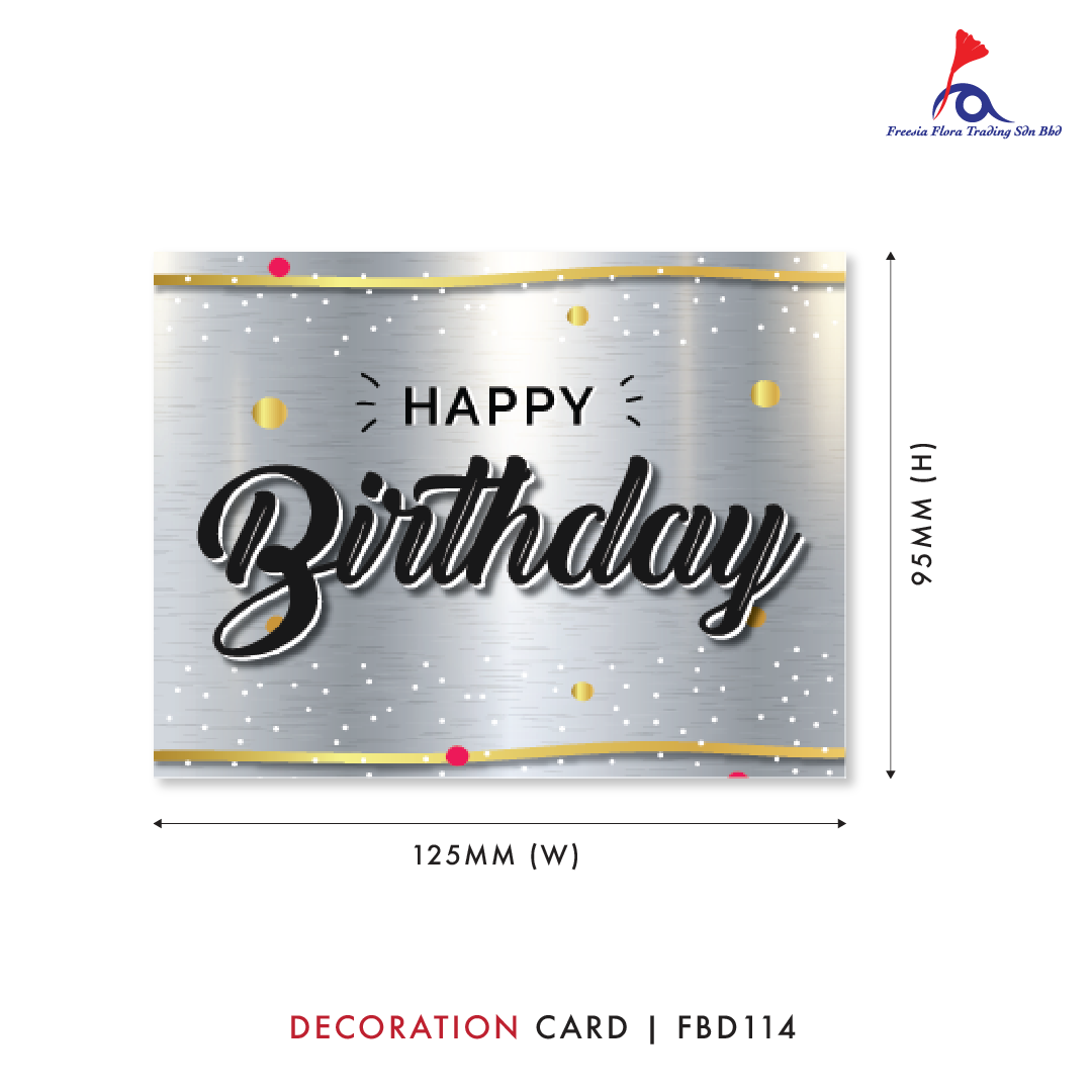 FBD ( Small ) - FBD114 Happy Birthday - Freesia