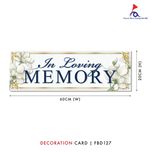 FBD ( LARGE ) Rectangle / Oval Shape - FBD127 In Loving Memory - Freesia