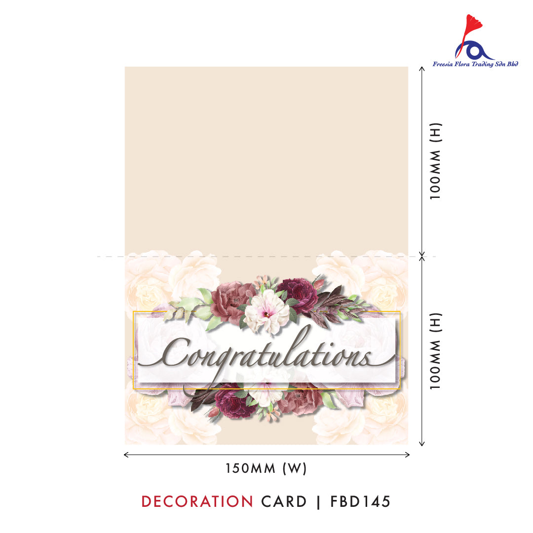 FBD (FOLD TYPE) - FBD145 Congratulations - Freesia