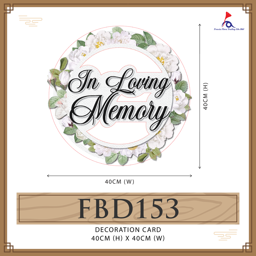 Decoration Card ( Large ) - In Loving Memory