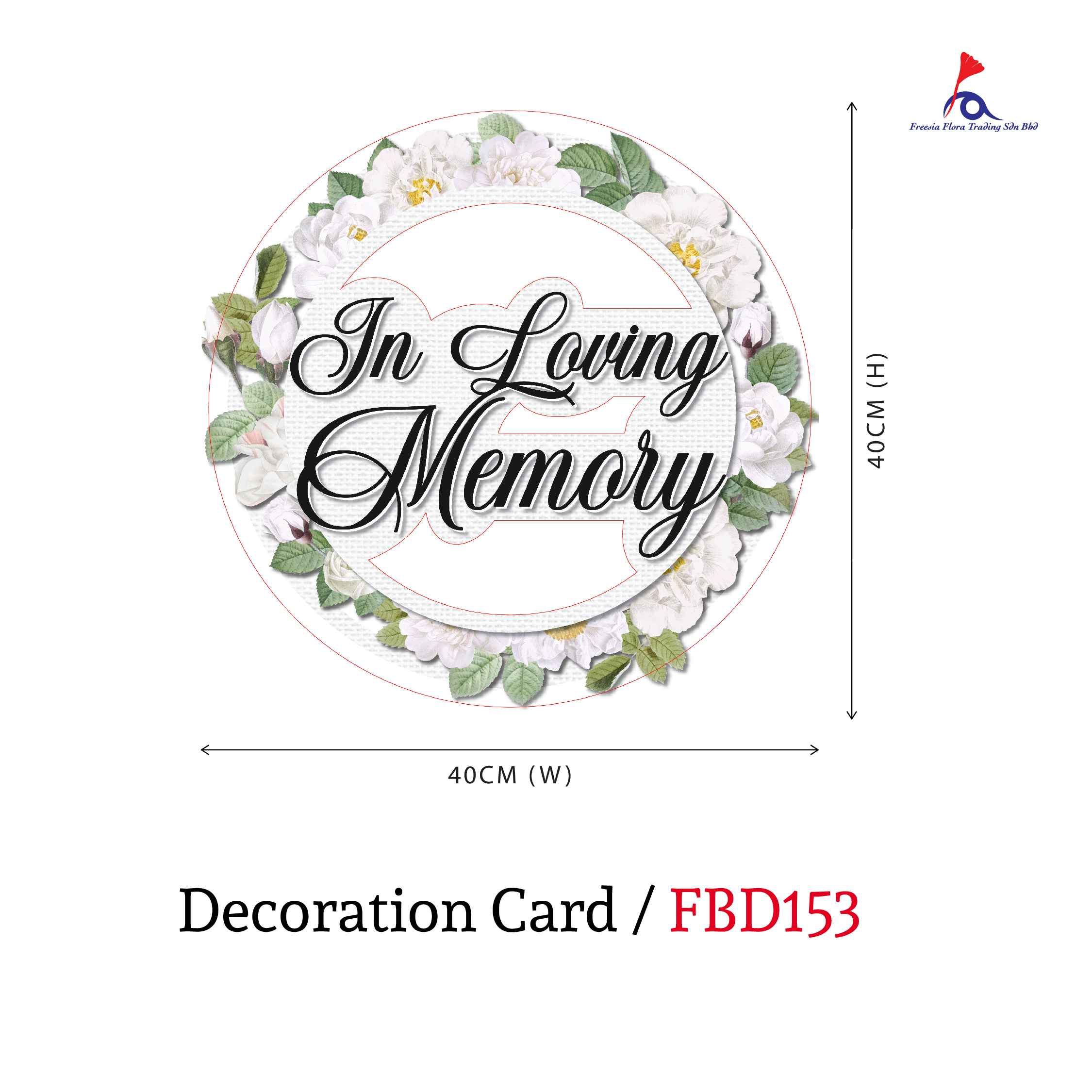 Decoration Card ( Large ) - In Loving Memory