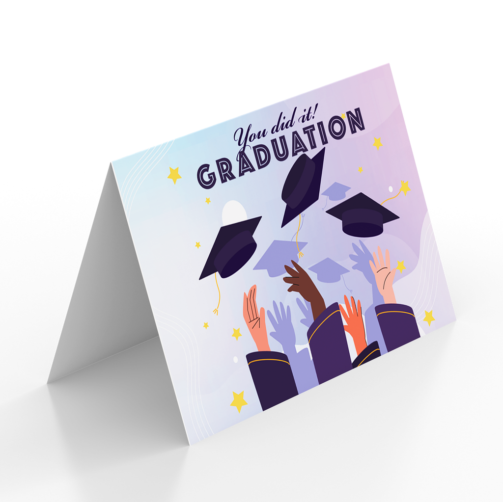 Graduation Card - You Did It! Graduation (Folded Type)