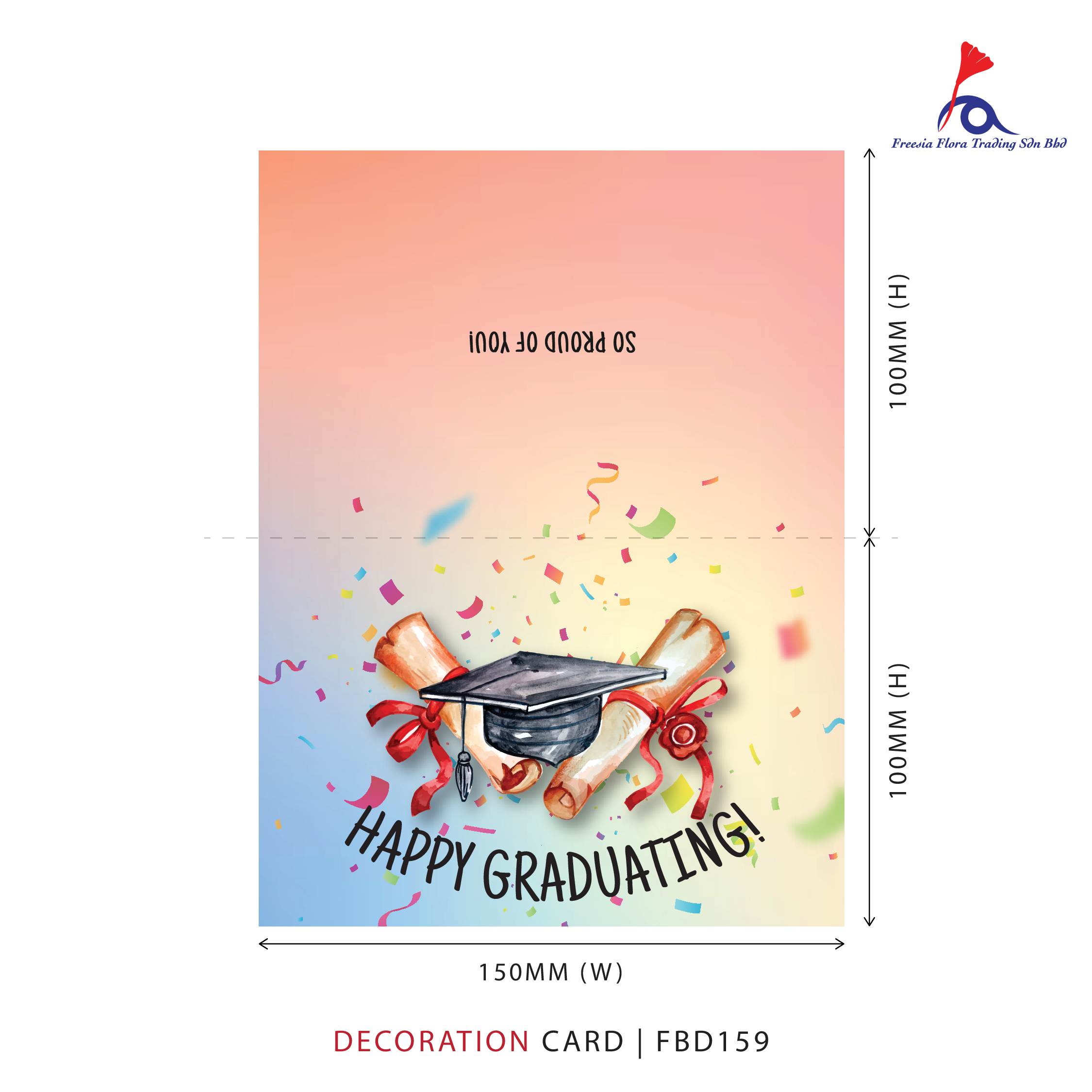 Graduation Card - Happy Graduating! (Folded Type)