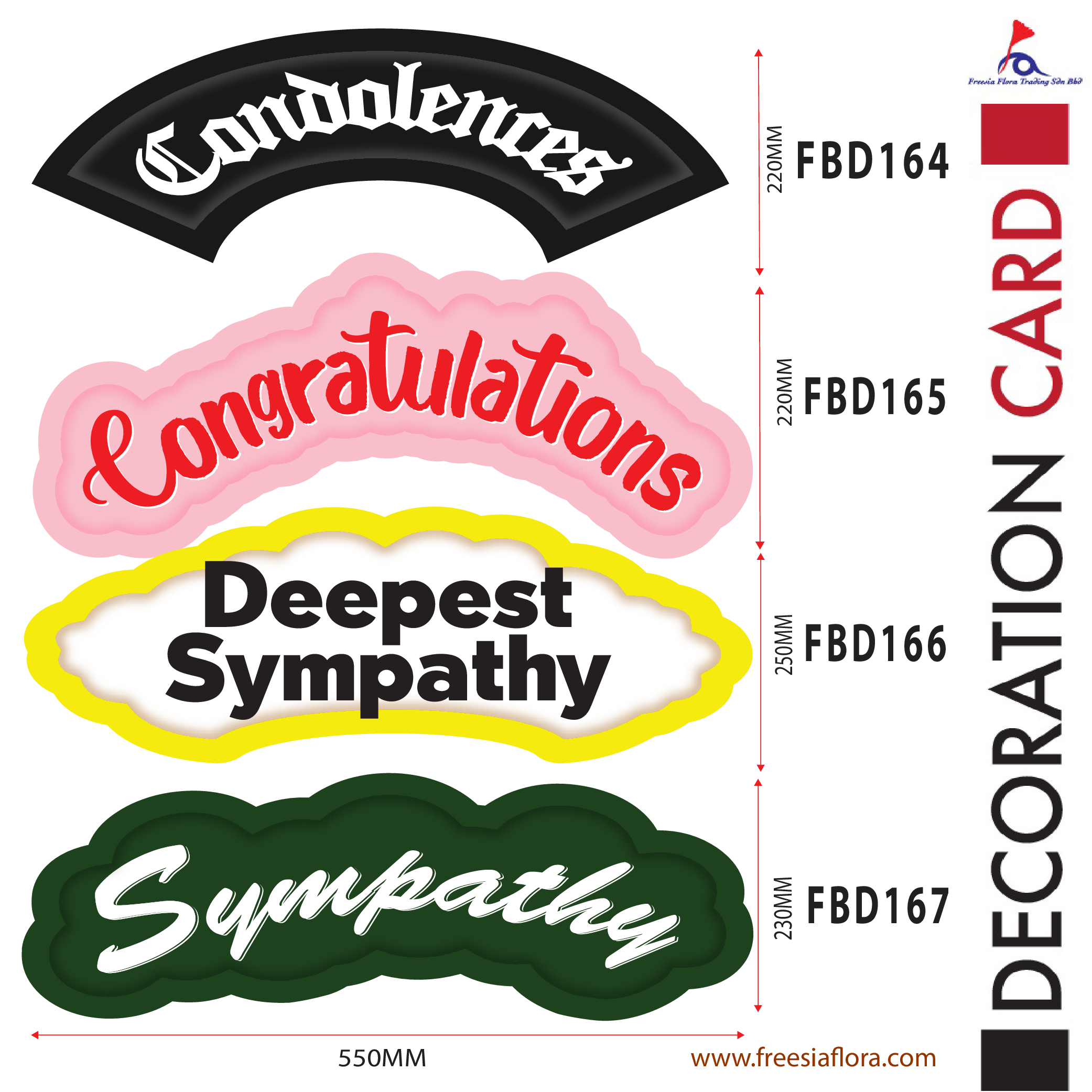 Condolences Cards - Deepest Sympathy(Large)