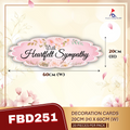 FREESIA Condolences Cards (L) - FBD251 With Heartfelt Sympathy