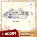 FREESIA Condolences Cards (L) - FBD259 Deepest Condolences 深切哀悼