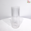 YS-FH1025COL/24 - Crystal Vase - Vertical Lining Design (With Color Options)