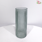 YS-FH1025COL/24 - Crystal Vase - Vertical Lining Design (With Color Options)
