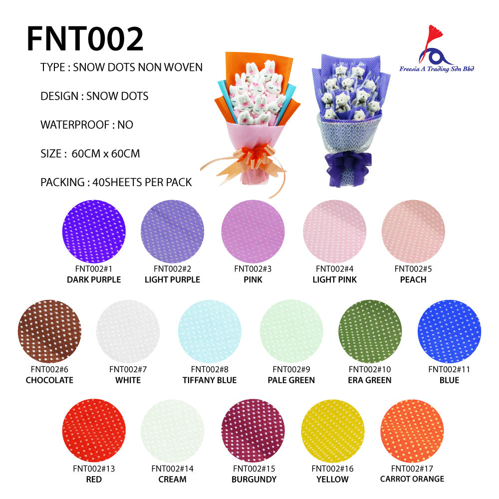 FNT002 SNOW DOTS NON WOVEN - Freesia