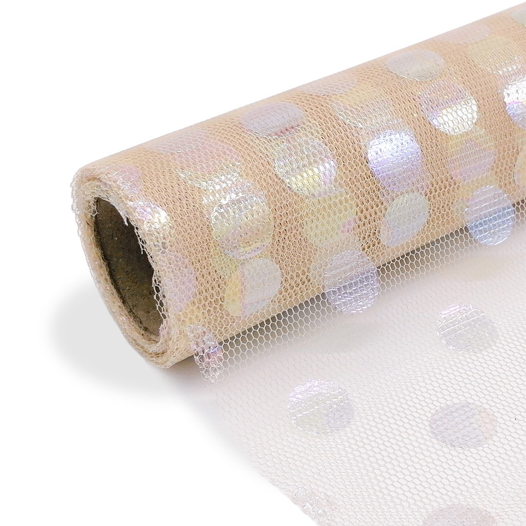 FNT051 SYMPHONY POLKA DOTS NETTING (50CM*5Y) - Freesia