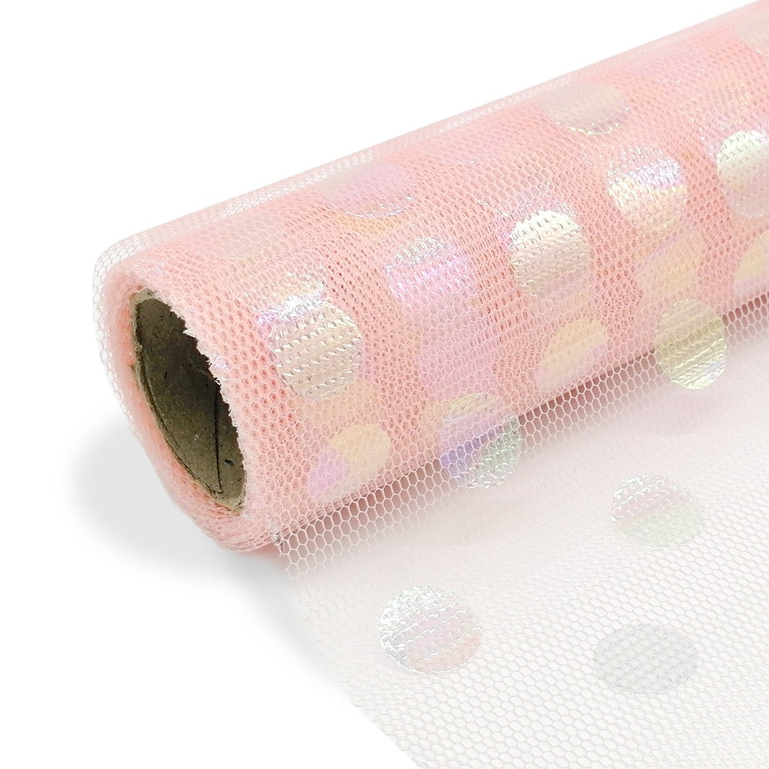 FNT051 SYMPHONY POLKA DOTS NETTING (50CM*5Y) - Freesia