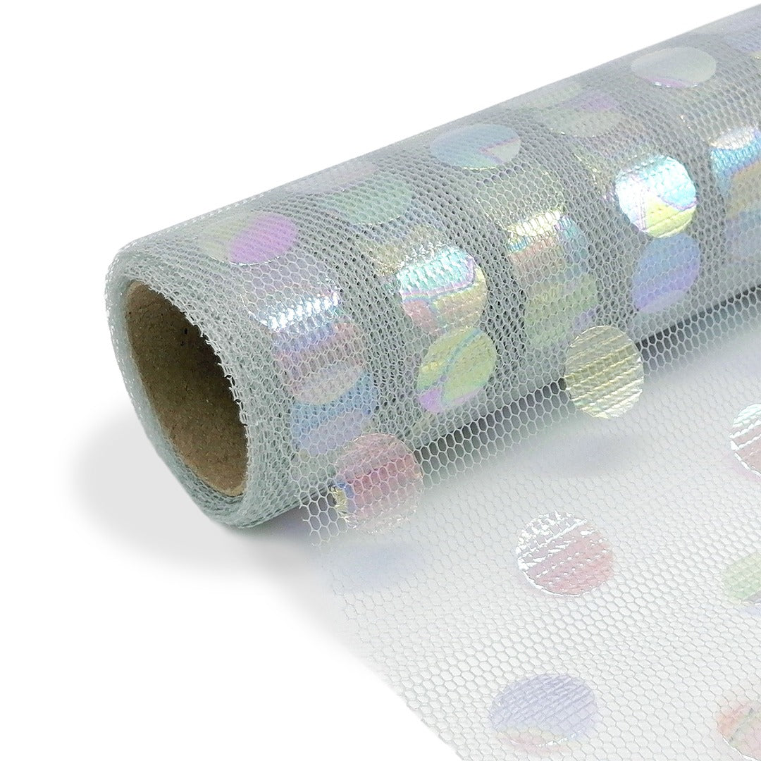 FNT051 SYMPHONY POLKA DOTS NETTING (50CM*5Y) - Freesia