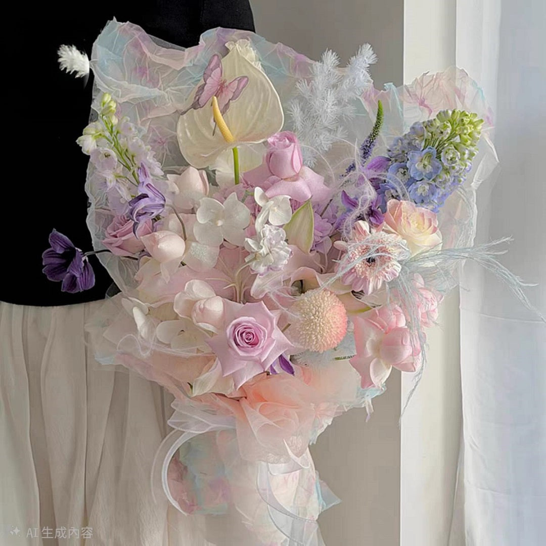 FNT065 Shell Organza (46cm X 110cm)