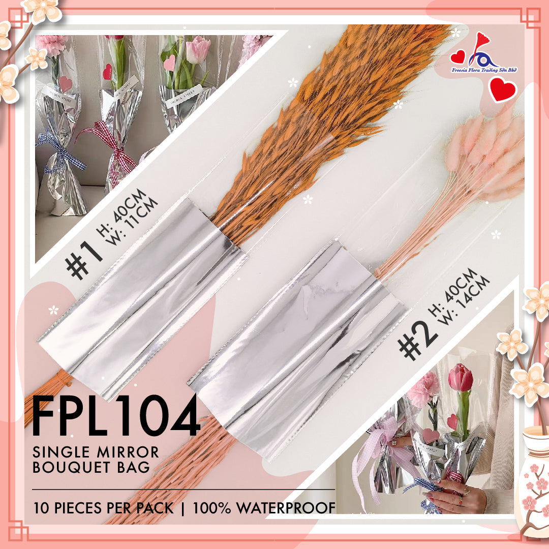 FPL104 SINGLE MIRROR BOUQUET BAG - Freesia