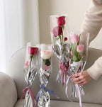 FPL104 SINGLE MIRROR BOUQUET BAG - Freesia