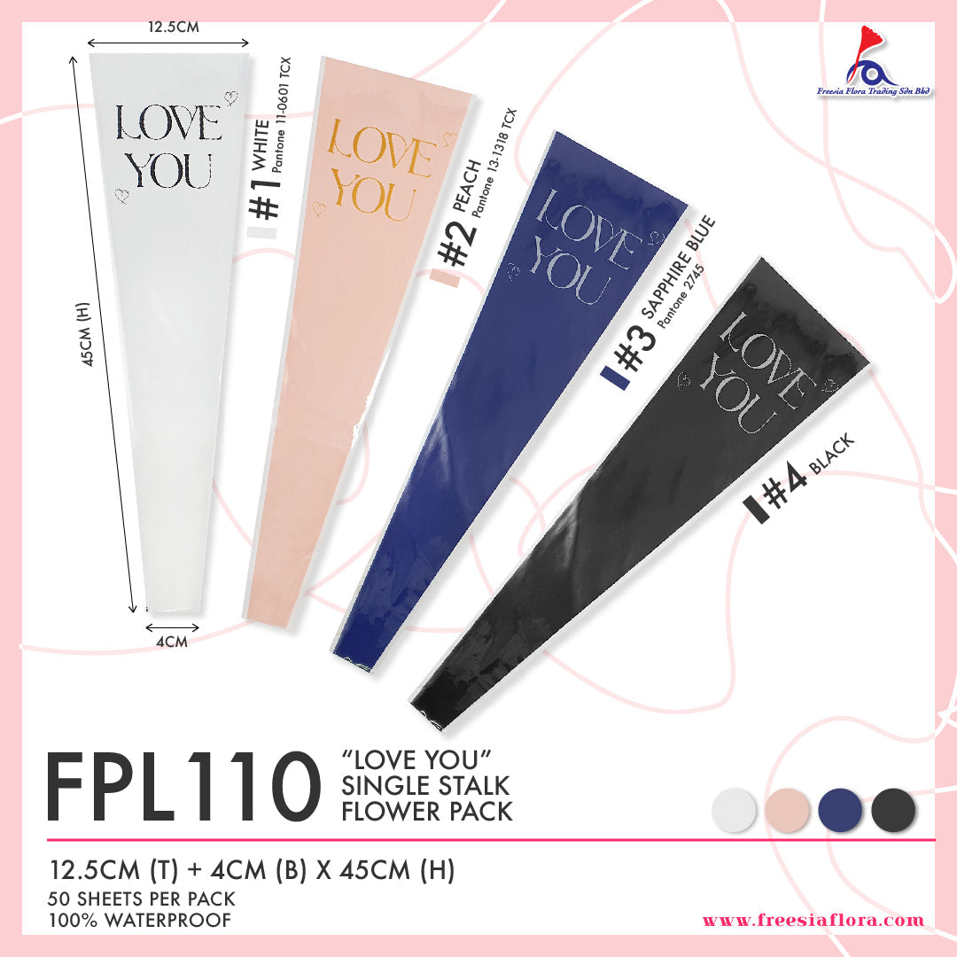 Single Stalk Flower Pack "Love You"