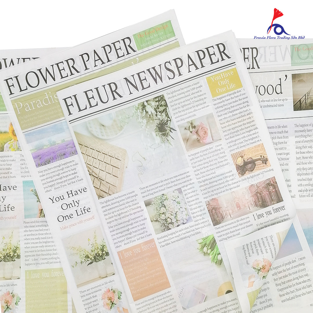 FPP072 VINTAGE NEWSPAPER - Freesia