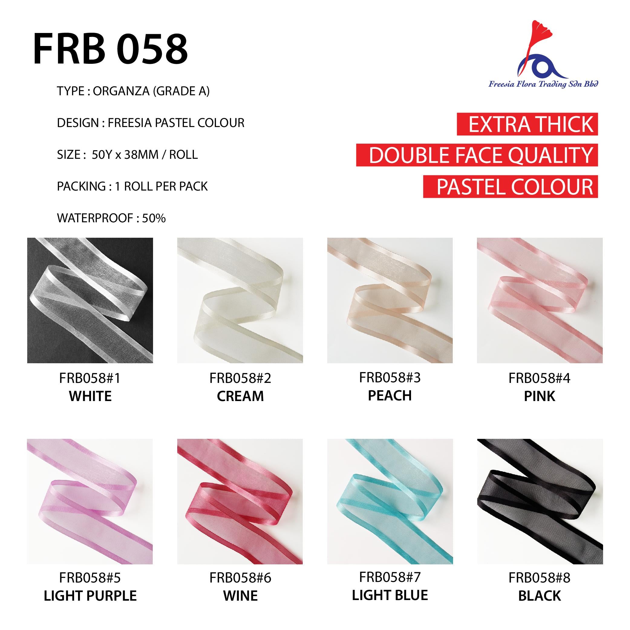 FRB058 SATIN EDGE ORGANZA - Freesia