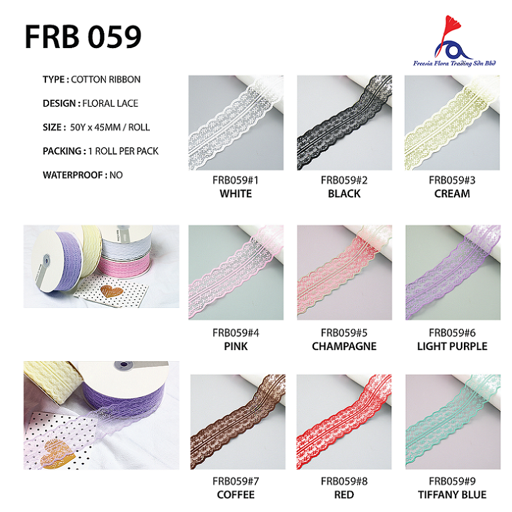 FRB059 FLORAL LACE - Freesia