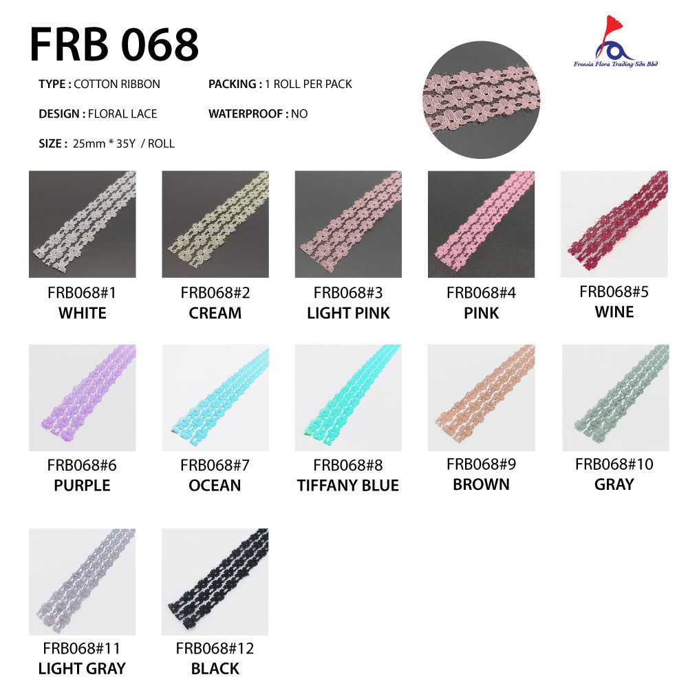 FRB068 FLORAL LACE - Freesia