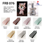 FRB076 STRIPE COTTON RIBBON - Freesia