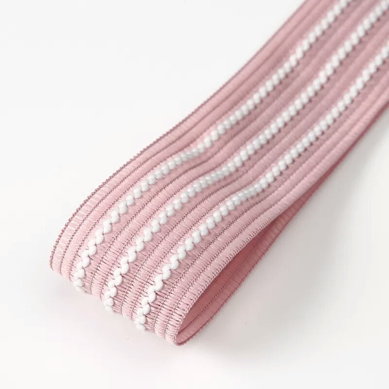 FRB076 STRIPE COTTON RIBBON - Freesia