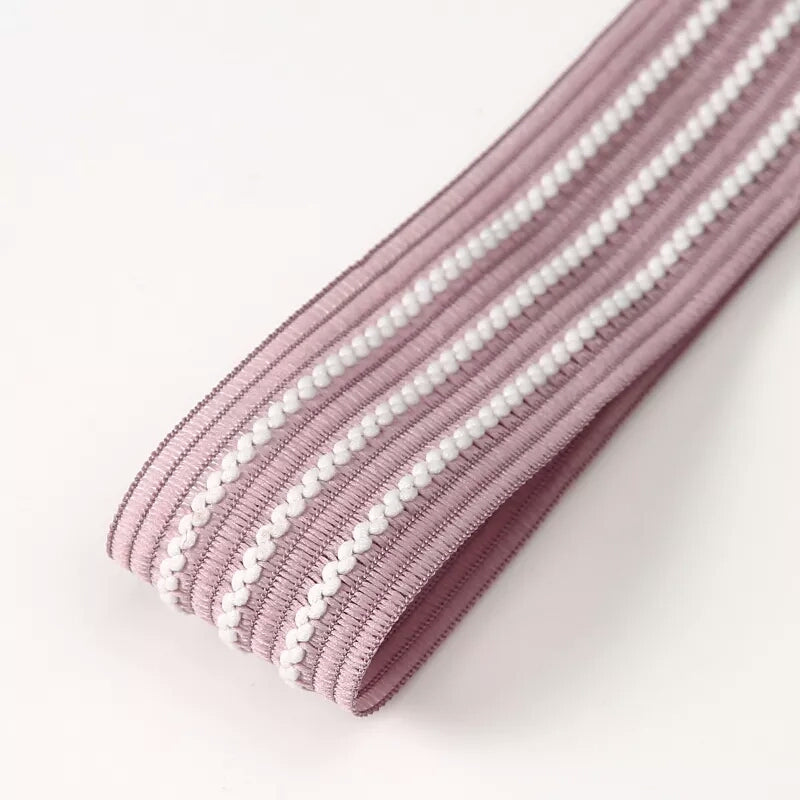 FRB076 STRIPE COTTON RIBBON - Freesia