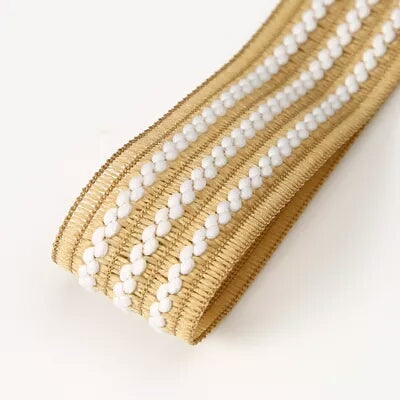 FRB076 STRIPE COTTON RIBBON - Freesia
