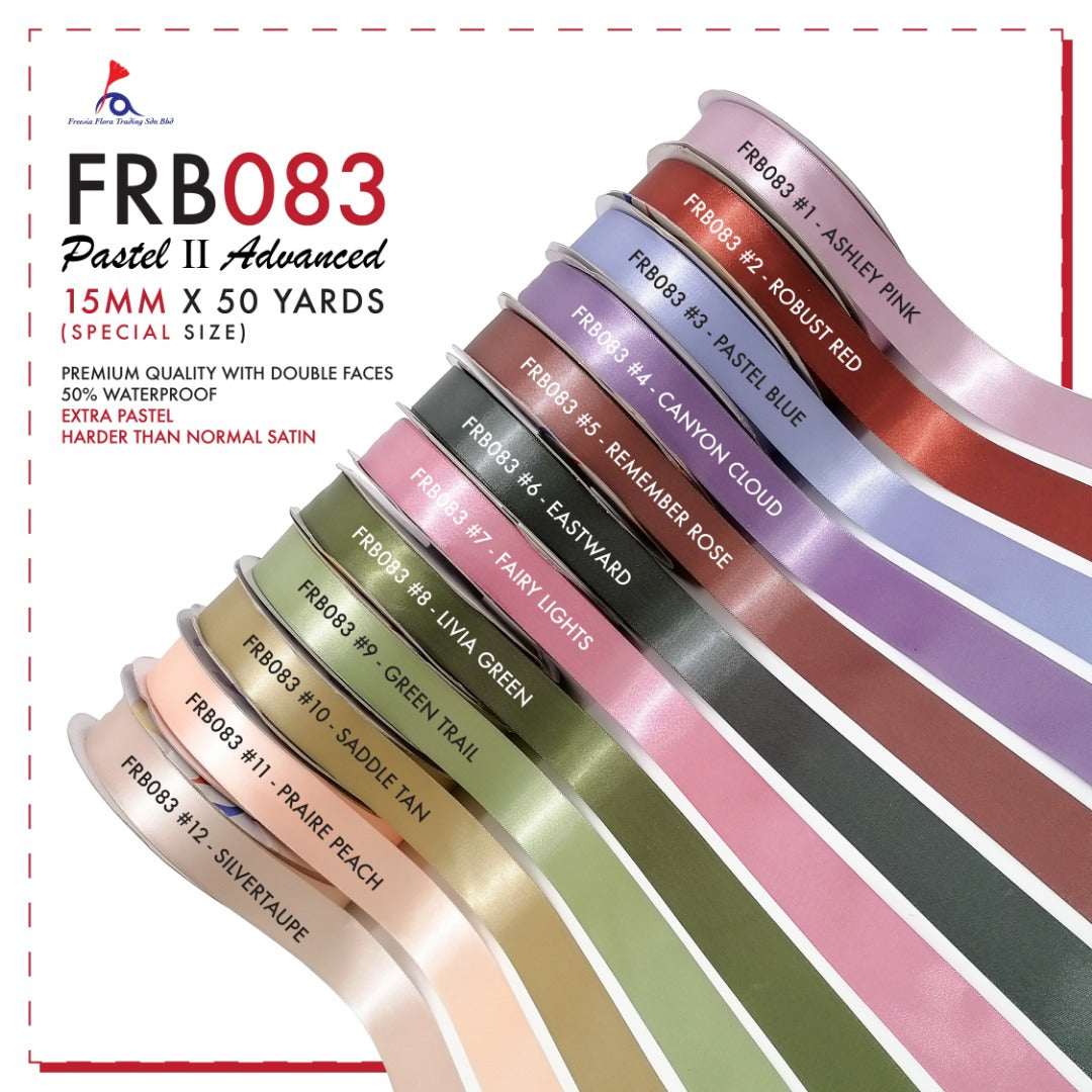 FRB083 PASTEL II SATIN 15MM X 50Y - Freesia
