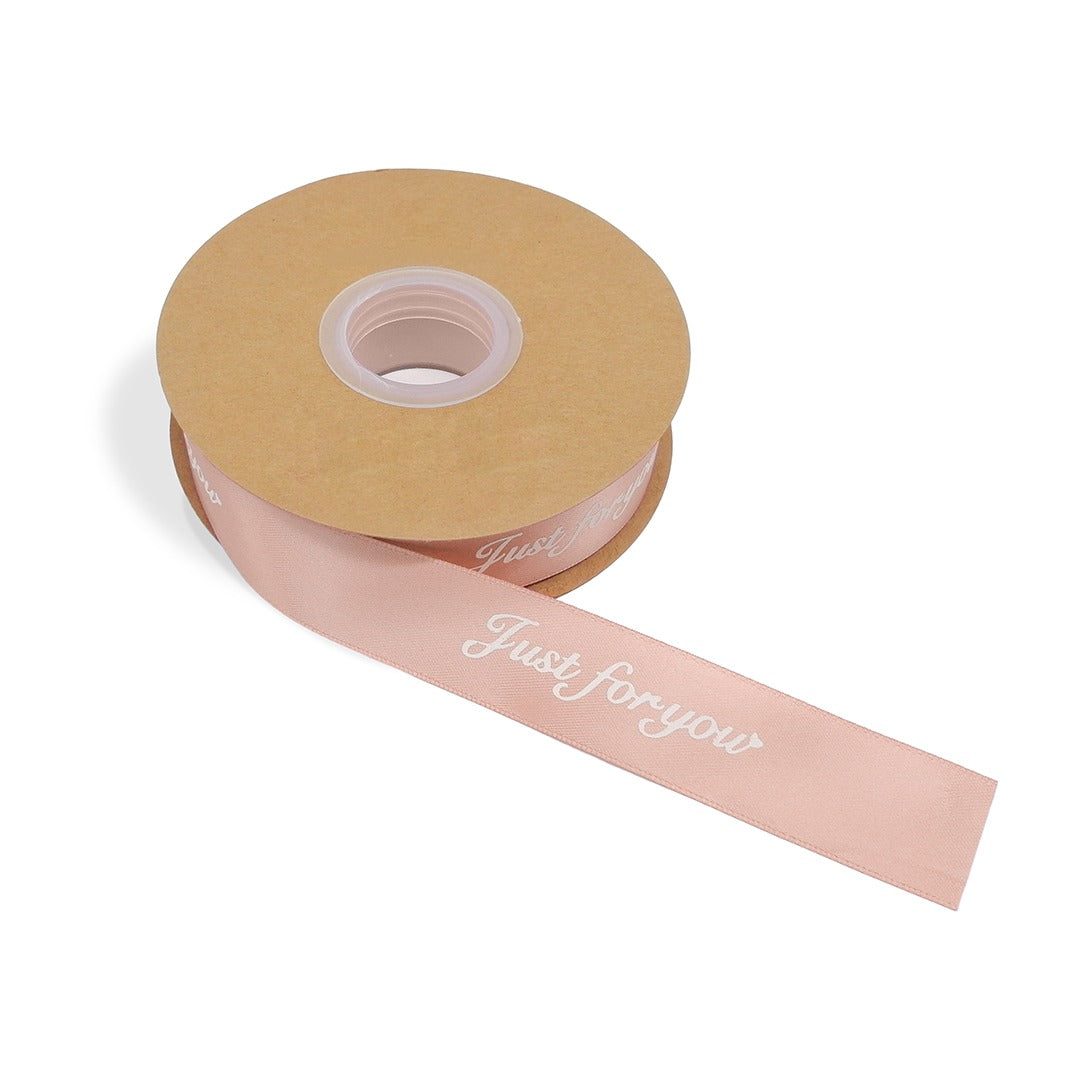 FRB087 SATIN RIBBON 'JUST FOR YOU'(25MM*50Y) - Freesia