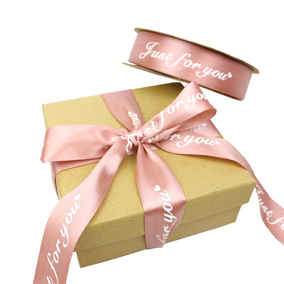 FRB087 SATIN RIBBON 'JUST FOR YOU'(25MM*50Y) - Freesia