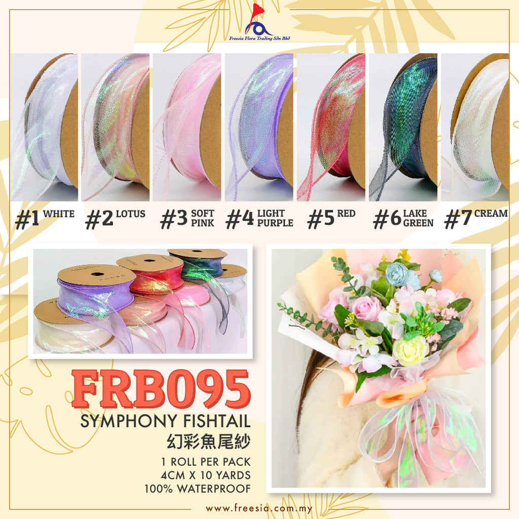 FRB095 SYMPHONY FISHTAIL 40MM*10Y - Freesia