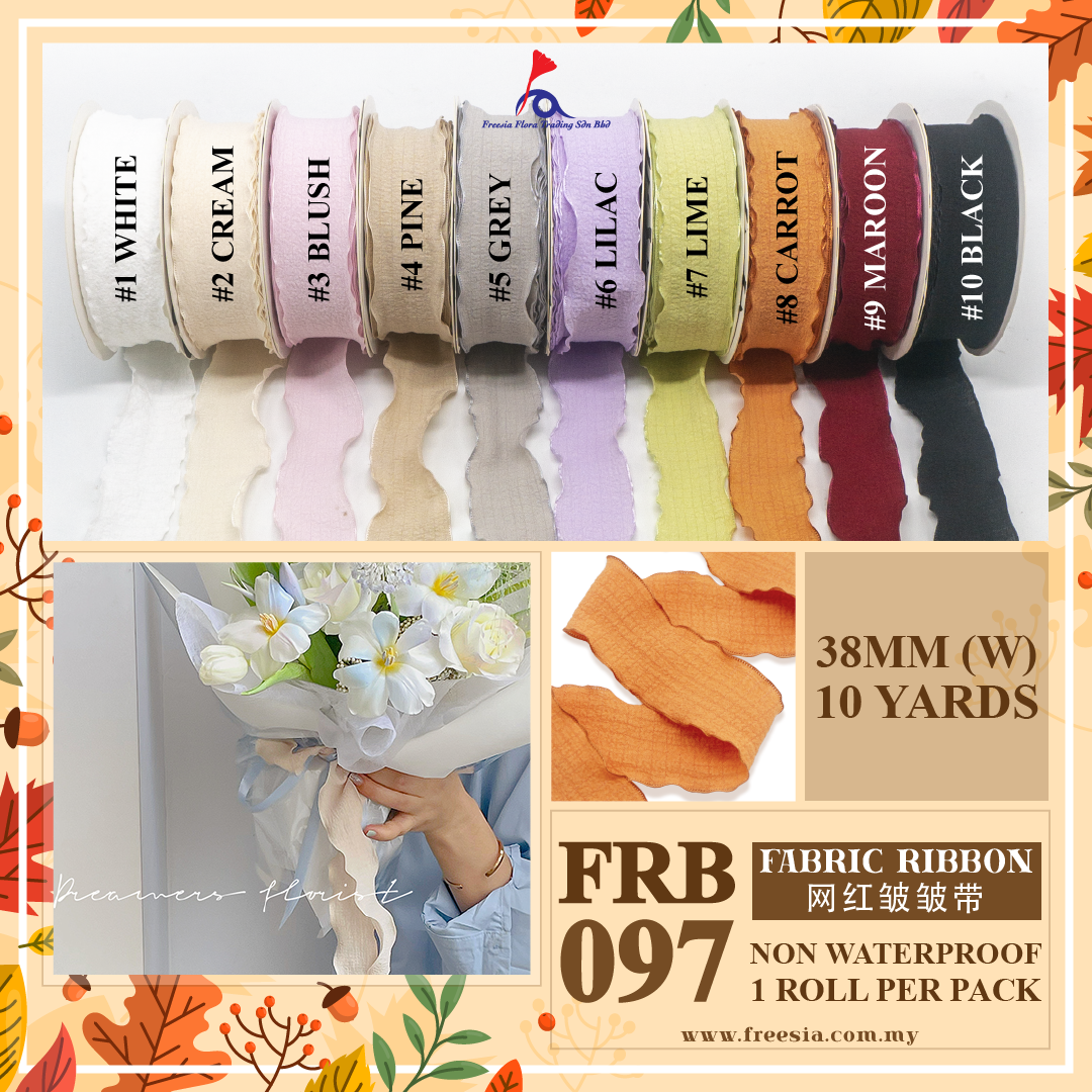 FRB097 FABRIC RIBBON 38mm x 10Y - Freesia
