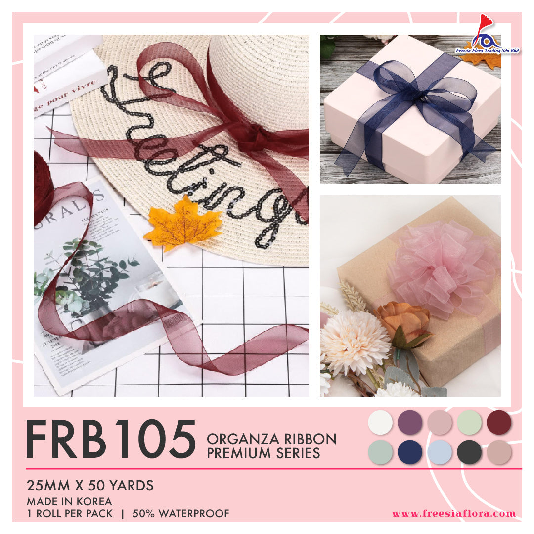 Premium Organza Ribbon (25mm*50Y)
