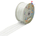 Premium Organza Ribbon With Gold Lines (38mm*25Y)