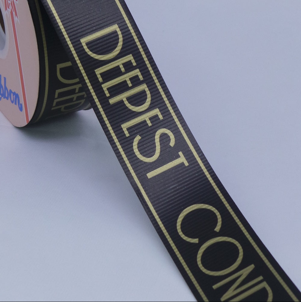 Printed Opp Ribbon - Deepest Condolence