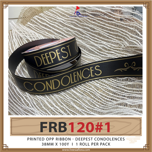 Printed Opp Ribbon - Deepest Condolence