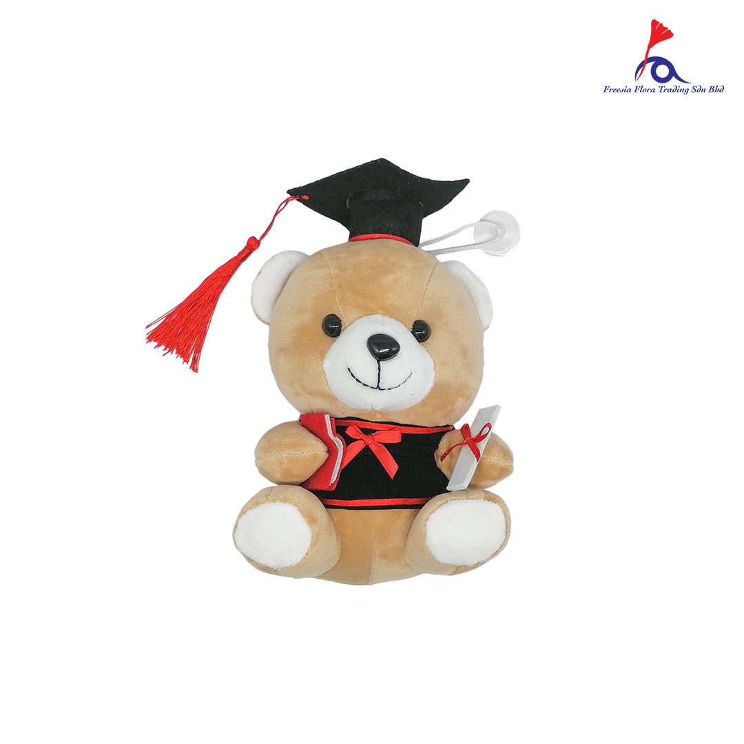 FTY014 8IN GRADUATE BEAR - Freesia