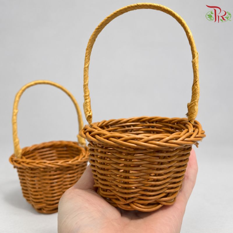 Faux Rattan Mini Basket