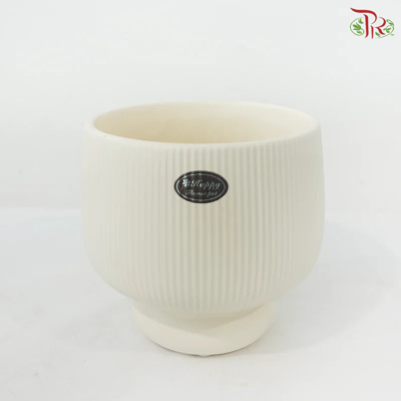Modern Ribbed Ceramic pot